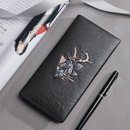 Men's Emperor Paul Long Leather Wallet  Gift Box Packaging