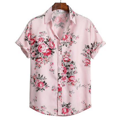 Fashion Men's Art Printed Short Sleeve Shirt