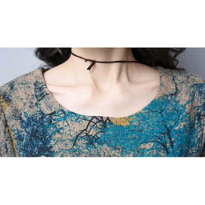 Summer Cotton Leprosy Dress Plus Size Women's clothing