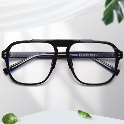 Double Beam Street Shooting Square Transparent Male Flat Mirror