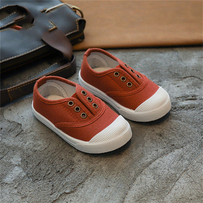 Children's Canvas Shoes Boys And Girls Solid Sole Baby Shoes