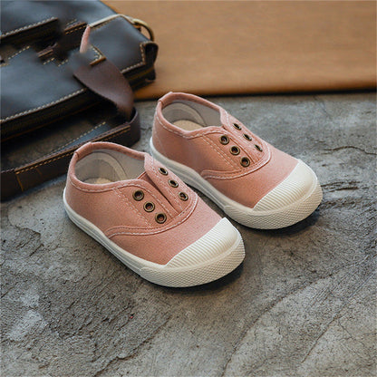 Children's Canvas Shoes Boys And Girls Solid Sole Baby Shoes