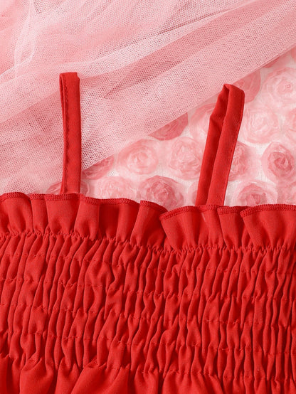 Children's Work Clothes Solid Color Vest Top And Jeans