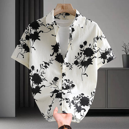 Summer Short Sleeve Shirt Men's Casual Hawaiian Style