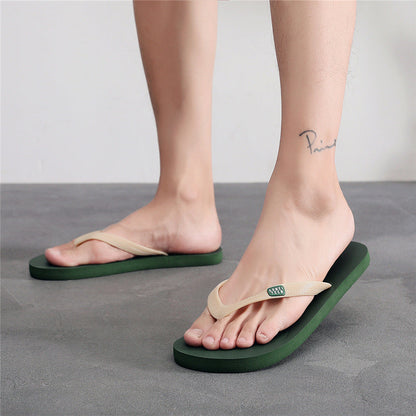 Men's Trendy Rubber Non-slip Fashion Flip-flop Beach Slippers