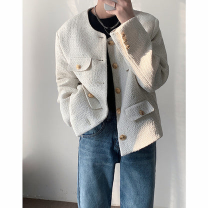 Men's Fashion Loose Single-breasted Retro Top