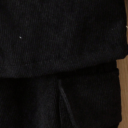 Long Sleeve Solid Color Coat Trousers Suit