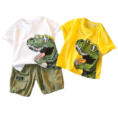 Cartoon Printing Heavy Industry Breathable Short Sleeve T-shirt Top