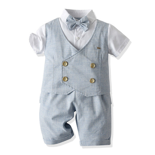 Fashion Personality Boys' Waistcoat Two-piece Set