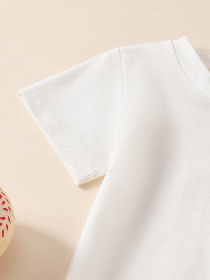 Summer Boys' And Kids' Popular Short Top Plaid Shorts Two-piece Set