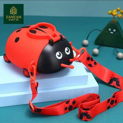 Lovely Ladybug Sipper Water Bottle with Moving Wheels- 550ml