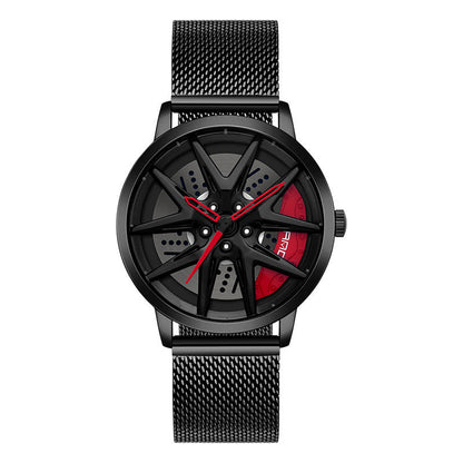 Cool Wheel Personality Hollow Out Quartz Watch