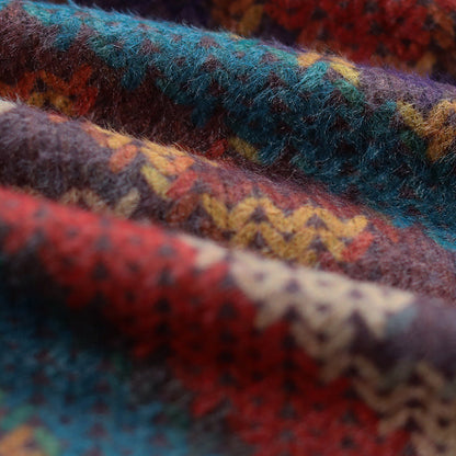 Autumn New Large Size Loose Artistic Retro Long Sleeve Striped All-matching Casual Printed Sweater Top Women's Clothing