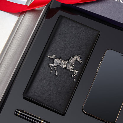 Men's Emperor Paul Long Leather Wallet  Gift Box Packaging