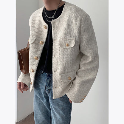 Men's Fashion Loose Single-breasted Retro Top