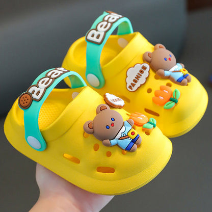 Children's Slippers Summer Cute Outdoor Soft Bottom Non-slip Boys And Girls Sandals Infant Kid Baby Hole Shoes