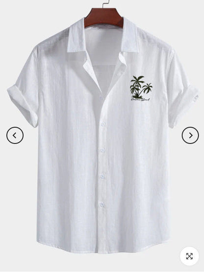 Fashion Men's Art Printed Short Sleeve Shirt