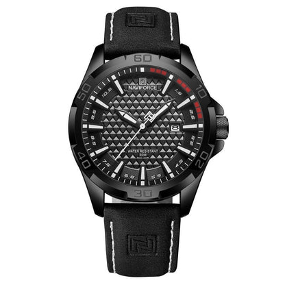NAVIFORCE Brand Men Fashion Quartz Watches Male Leather Stra