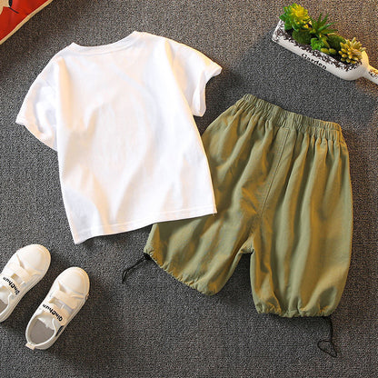 Cartoon Printing Heavy Industry Breathable Short Sleeve T-shirt Top