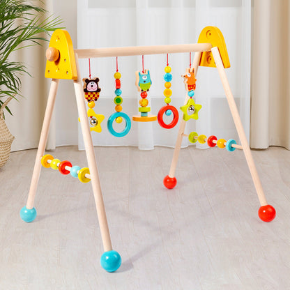 Wooden Newborn Fitness Equipment Pendant Rings