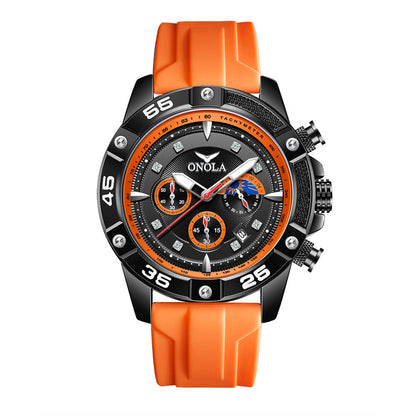 Fashion Casual New Style Multifunctional Quartz Waterproof Tape Watch