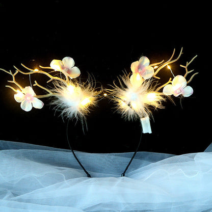 LED Light-Up Glowing Party Flower Headband