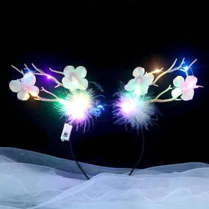 LED Light-Up Glowing Party Flower Headband