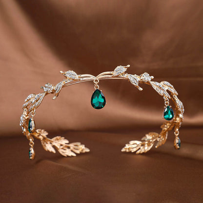 Exotic retro temperament tassel headdress female new rhinestone high-grade headband headband bridal crown hair accessories