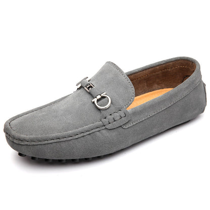 Men's Slip-on Cowhide Business Casual Leather Shoes