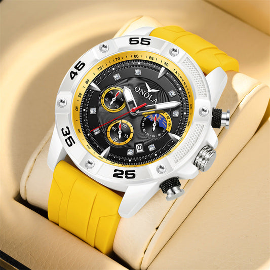 Fashion Casual New Style Multifunctional Quartz Waterproof Tape Watch