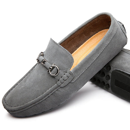 Men's Slip-on Cowhide Business Casual Leather Shoes
