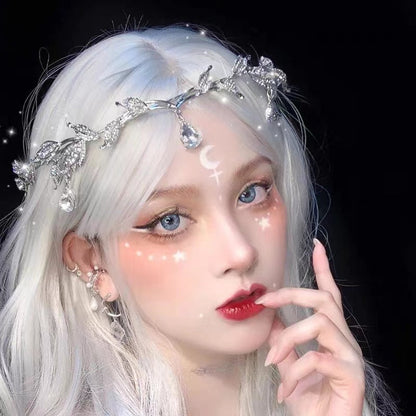 Exotic retro temperament tassel headdress female new rhinestone high-grade headband headband bridal crown hair accessories