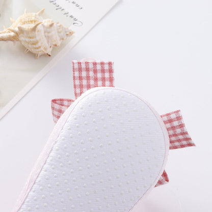 Newborn Baby 0-6-9 Months Soft Sole Toddler Shoes Hair Band Set