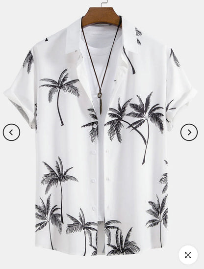 Fashion Men's Art Printed Short Sleeve Shirt