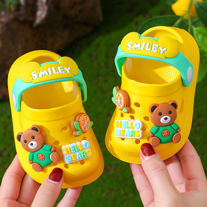 Children's Slippers Summer Cute Outdoor Soft Bottom Non-slip Boys And Girls Sandals Infant Kid Baby Hole Shoes