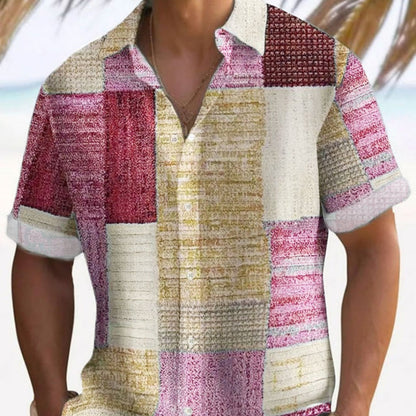 Retro Men's Fashion Plaid Printed Casual Shirt