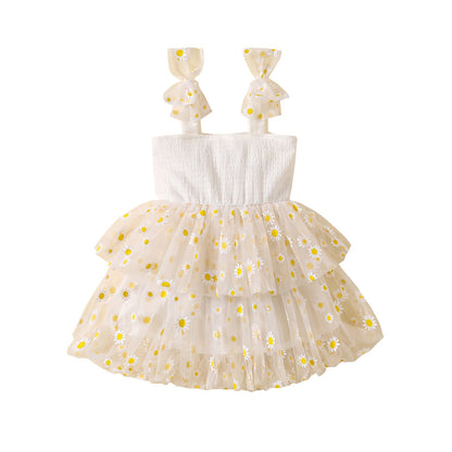 Flower Mesh Girls' Dress Suspenders
