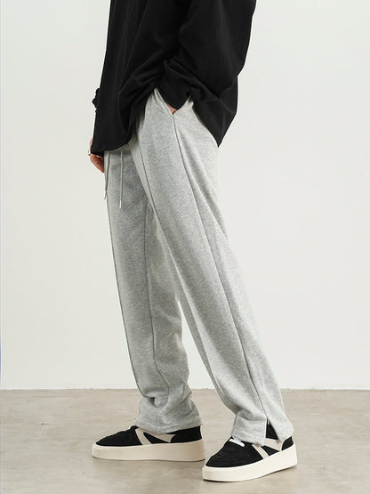 American Hip-hop Style Zipper Slit Straight Loose Drawstring Pant