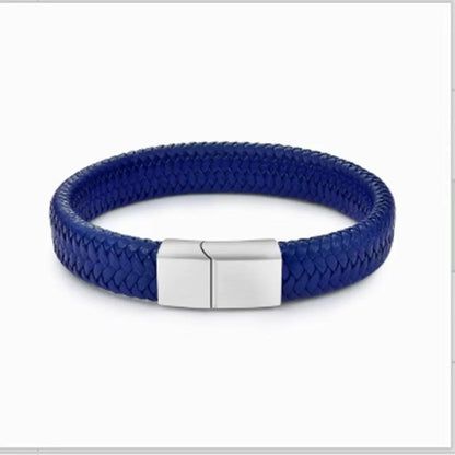 Men's Leather Magnetic Buckle Bracelet