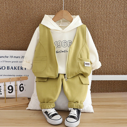 Children's Clothes Number Vest Three-piece Set