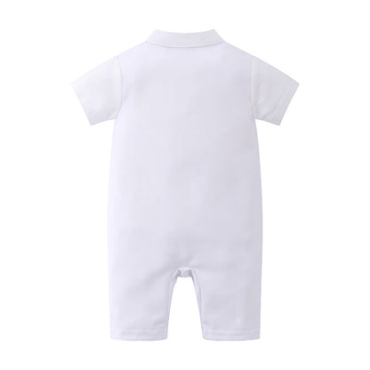 British Romper Baptism Dress Boys Baby Summer Bodysuit Baby Jumpsuit