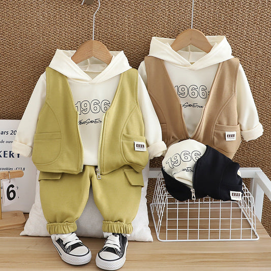 Children's Clothes Number Vest Three-piece Set