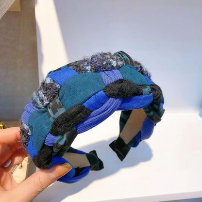 Hand-woven Braid Retro Simple Wide Headband