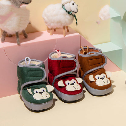 Non-falling Heel Soft-soled Warm And Anti-falling Newborn Baby Shoes