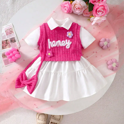 Short-sleeved cute baby children dress