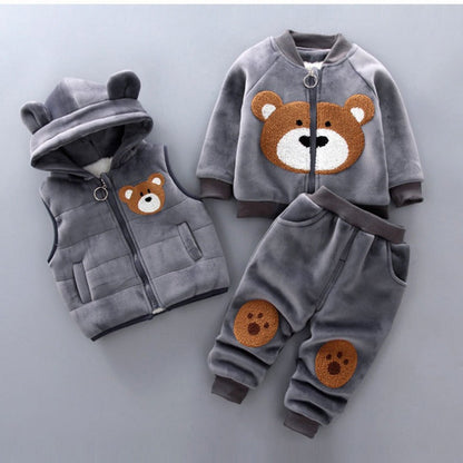 Children's Clothing 2025 Children's Winter Clothing Baby Three Pcs Set
