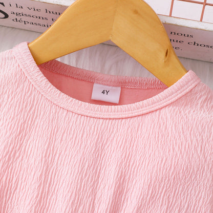 Girls solid color rose dress