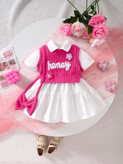 Short-sleeved cute baby children dress