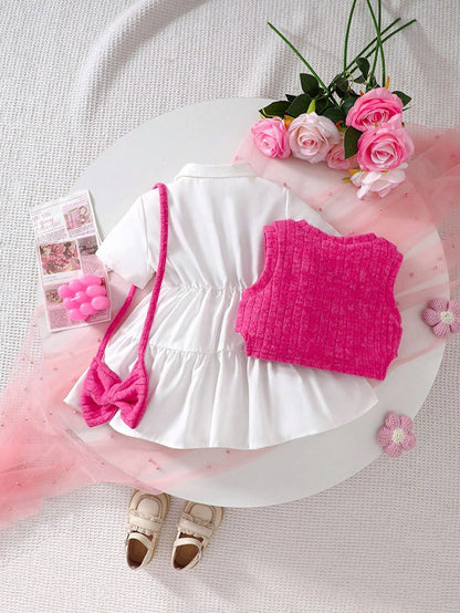 Short-sleeved cute baby children dress