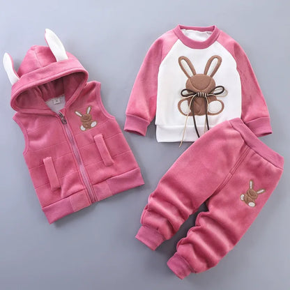 Children's Clothing 2025 Children's Winter Clothing Baby Three Pcs Set